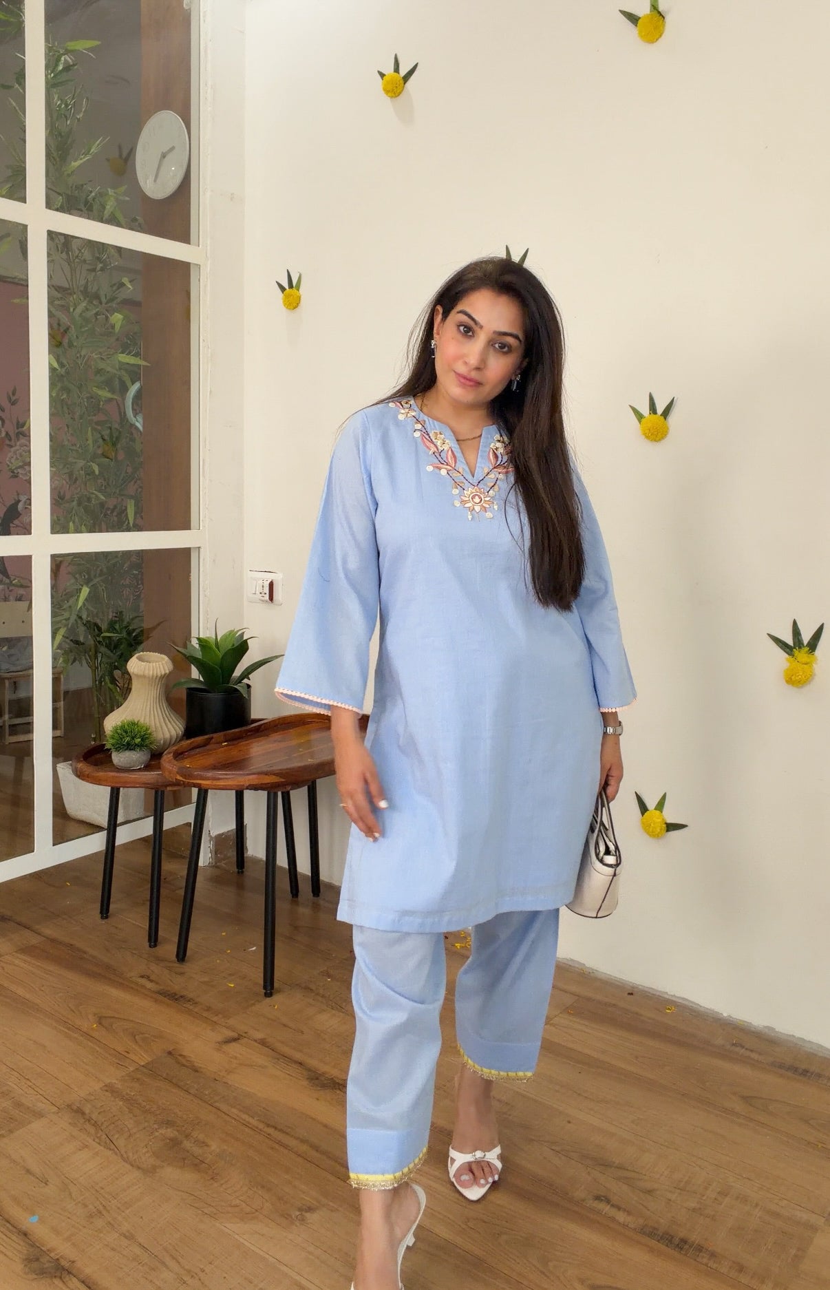 Sky Blossom Kurta Set