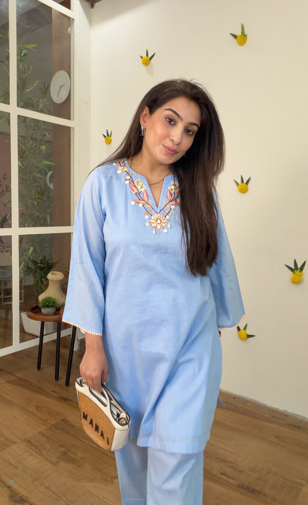 Sky Blossom Kurta Set