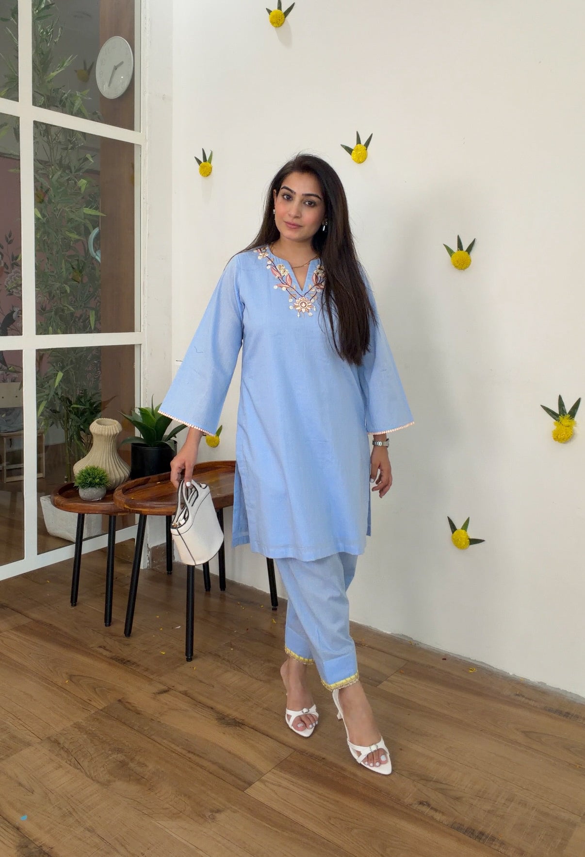Sky Blossom Kurta Set