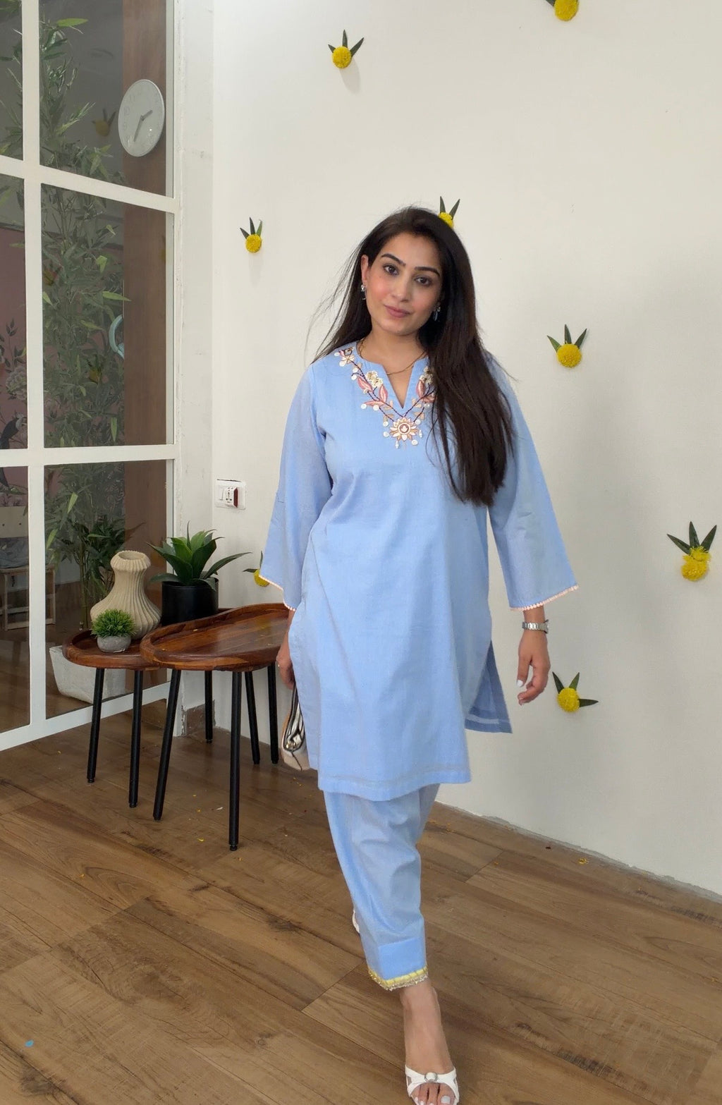 Sky Blossom Kurta Set
