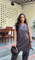 Mocha Ease Kurta Set
