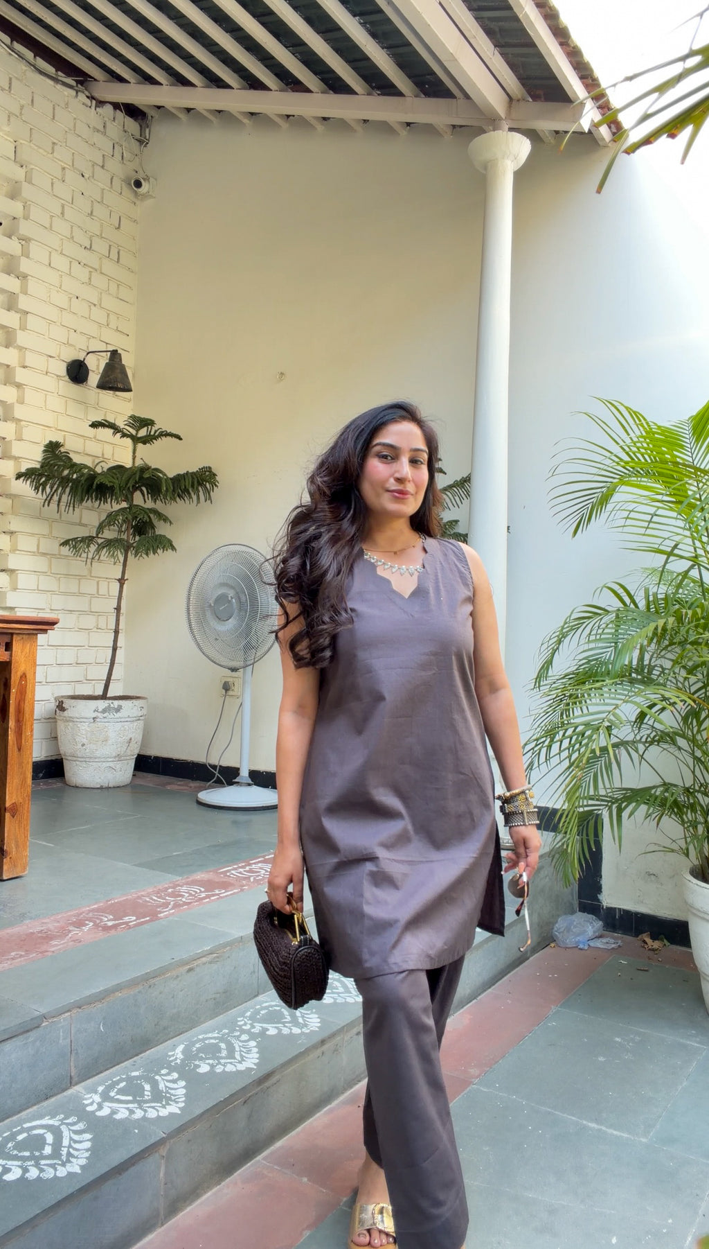 Mocha Ease Kurta Set