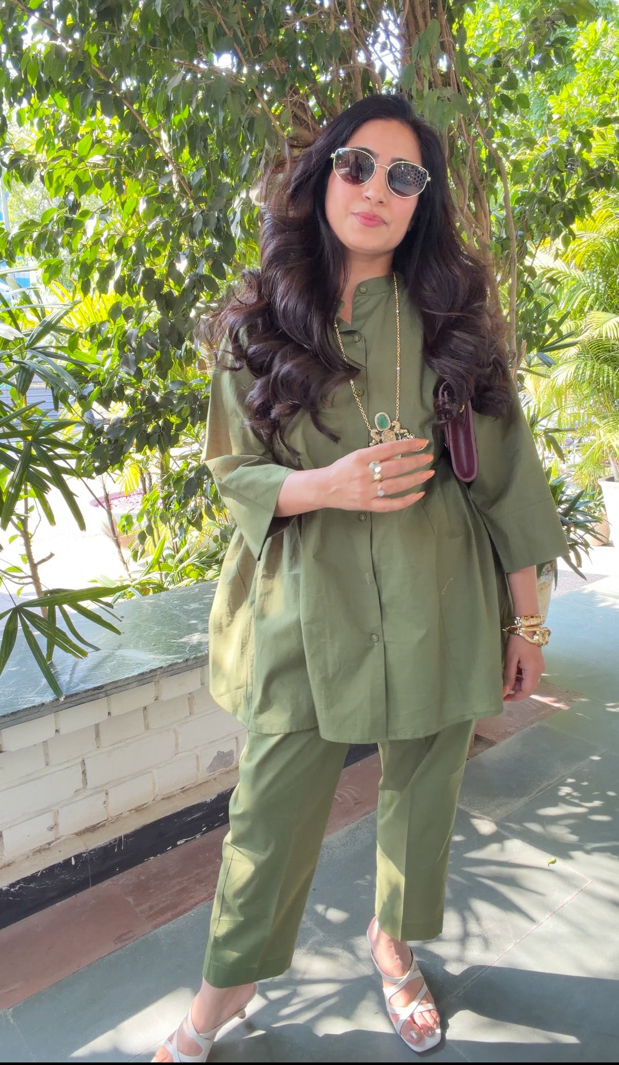 Olive Bloom Co-ord Set