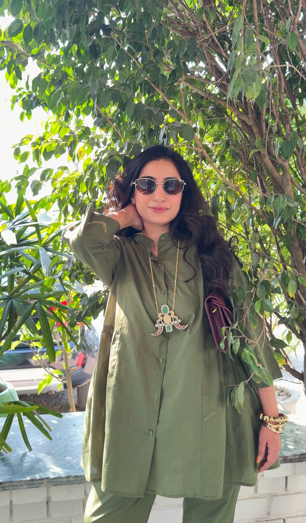 Olive Bloom Co-ord Set