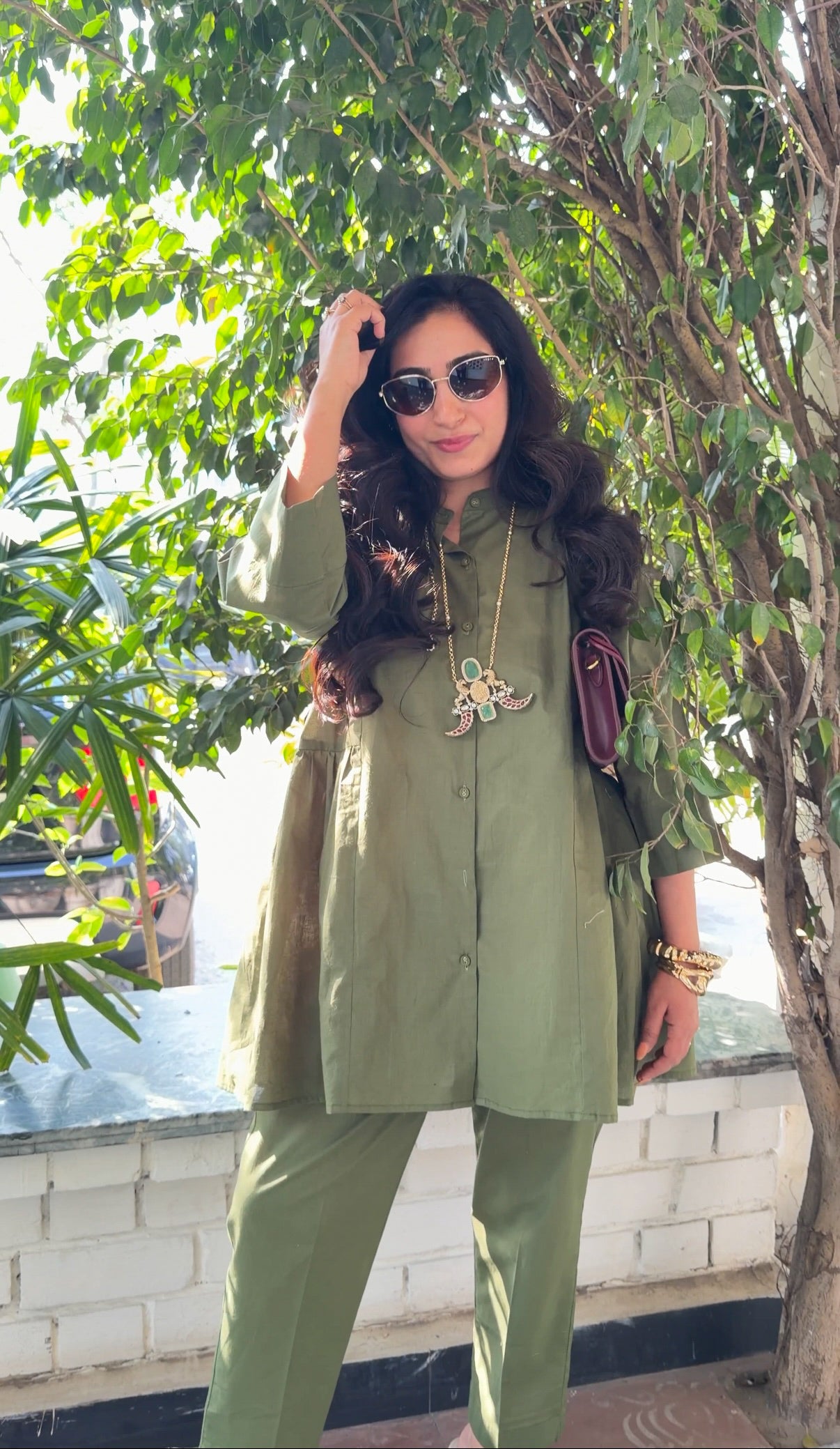 Olive Bloom Co-ord Set