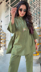 Olive Bloom Co-ord Set