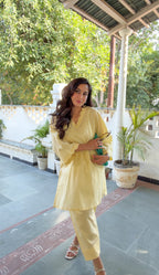 Butter Yellow Kurta Set