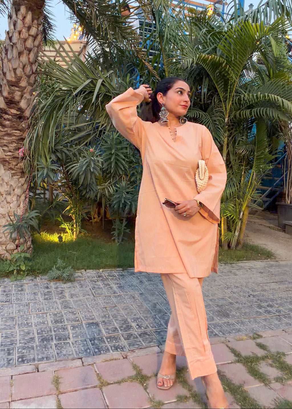 Peach Dune Kurta Set