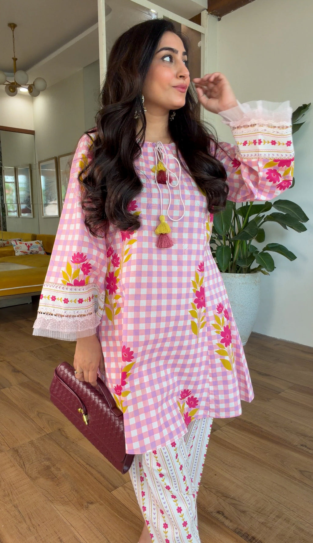 Rose Floral Kurta Set