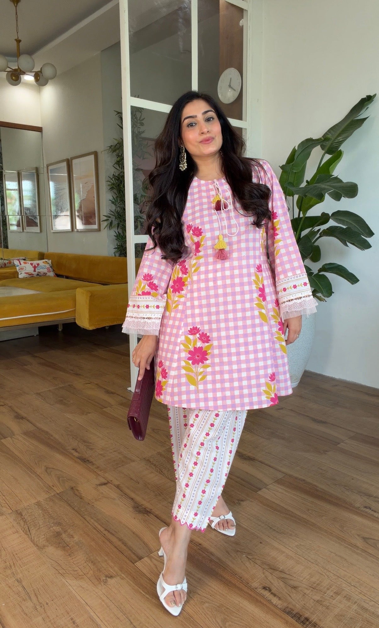 Rose Floral Kurta Set
