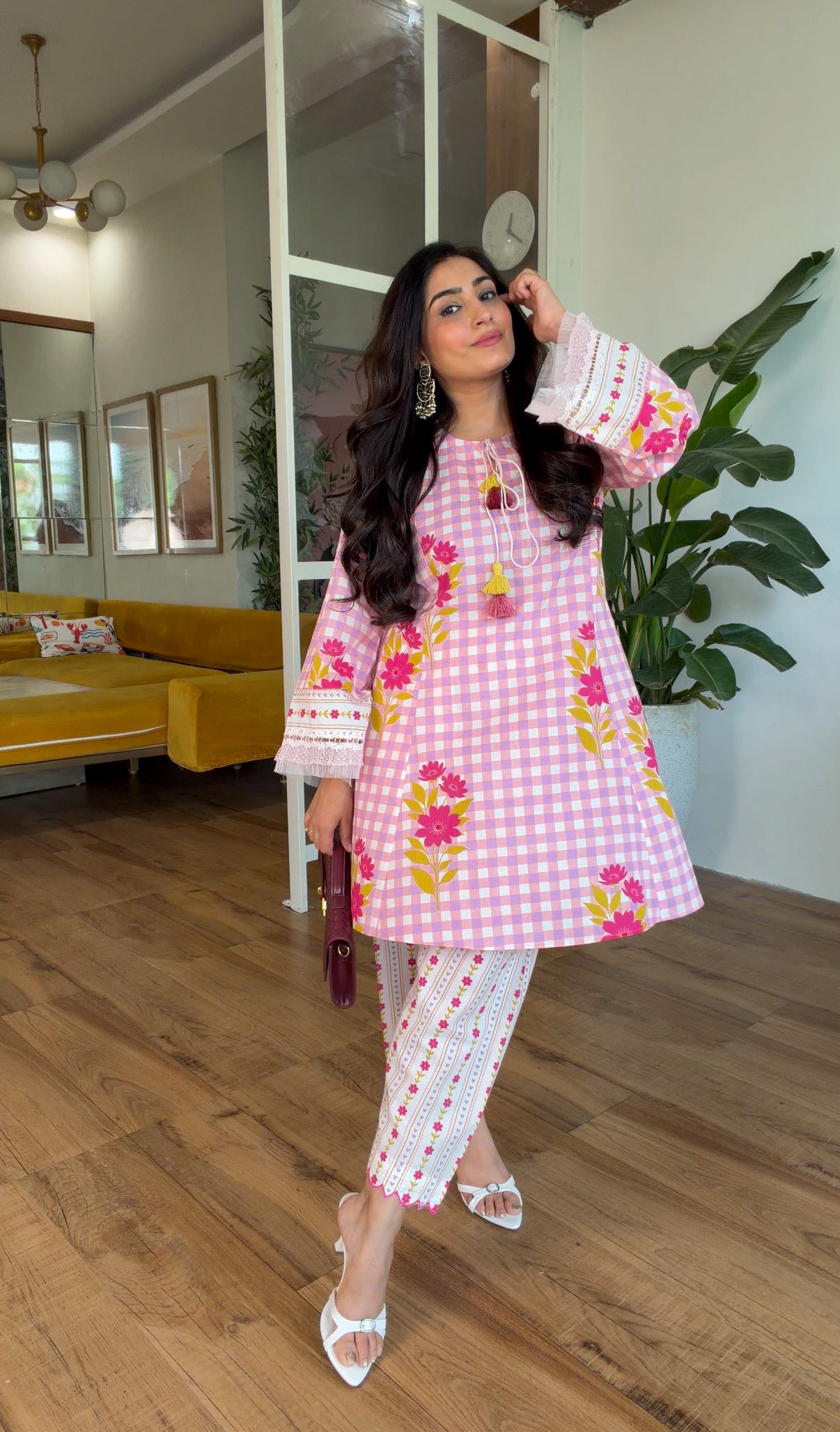 Rose Floral Kurta Set