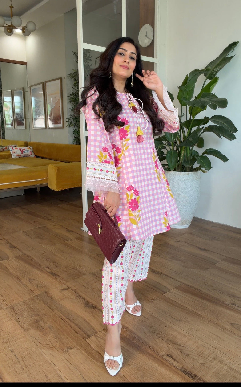 Rose Floral Kurta Set