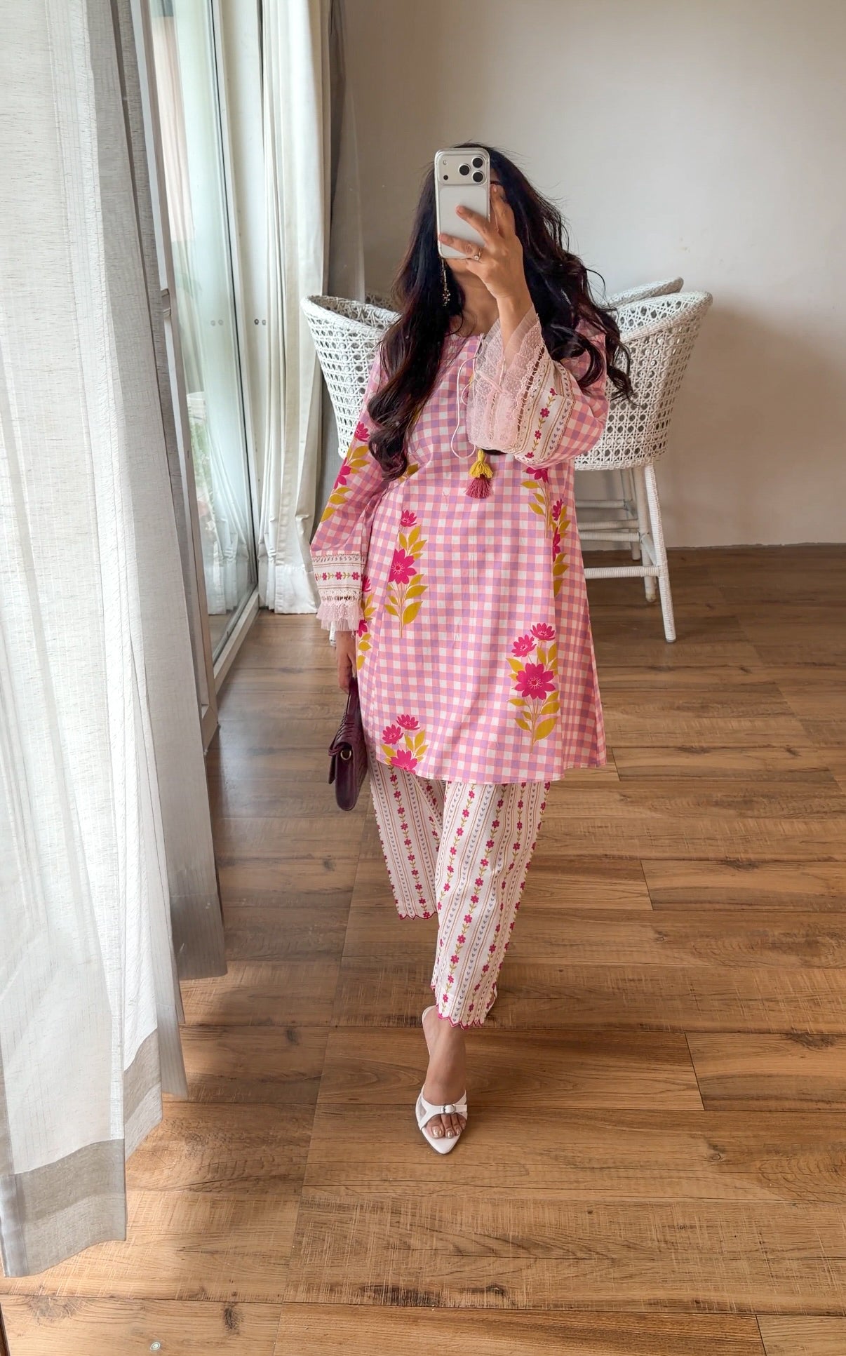 Rose Floral Kurta Set
