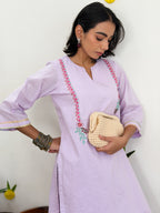 Lavender Bloom Kurta Set